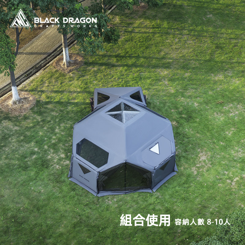 BLACK DRAGON 空間站 01天宮專業戶外露營帳篷野外過夜充氣球形帳篷