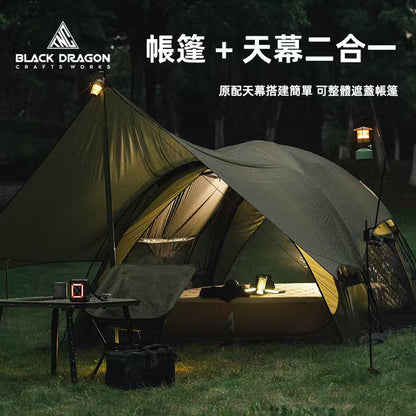 BLACK DRAGON 天舟mini戶外露營帳篷防風輕量化野營過夜隧道四季帳