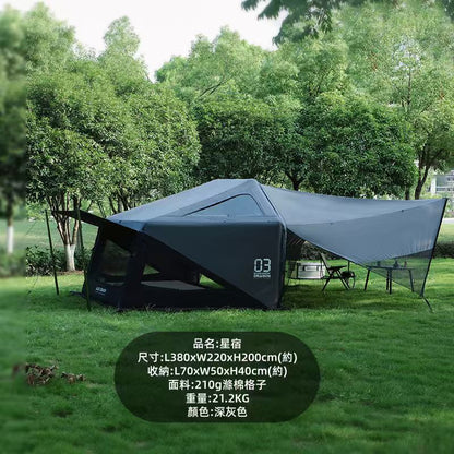 BLACK DRAGON 空間站 02天和專業戶外露營帳篷03星宿野營過夜充氣帳篷