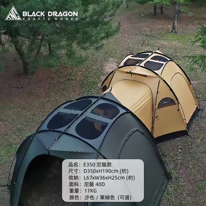 BLACK DRAGON 黑龍E350尼龍戶外露營帳篷防暴雨過夜摺疊便捷式野營