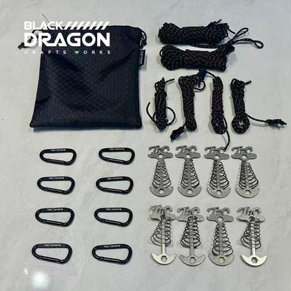 BLACK DRAGON 魚骨釘 帳篷天幕木板固定彈簧不鏽鋼地釘