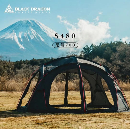 BLACK DRAGON S480 70D尼龍版超大空間星空頂露營帳篷可拼接拓展
