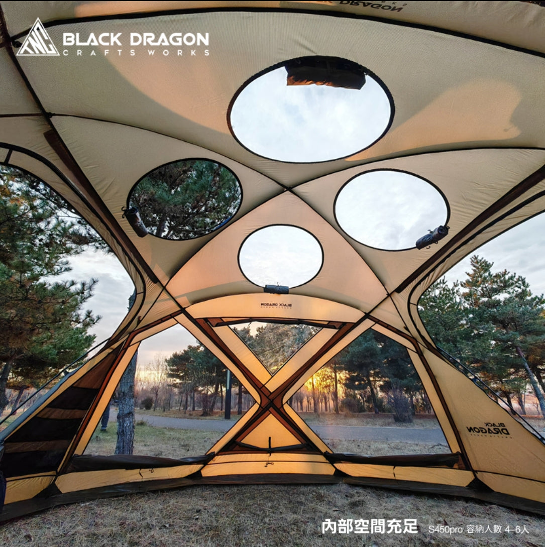 BLACK DRAGON S450 Pro 球型大空間星空頂露營帳篷 可無限拓展