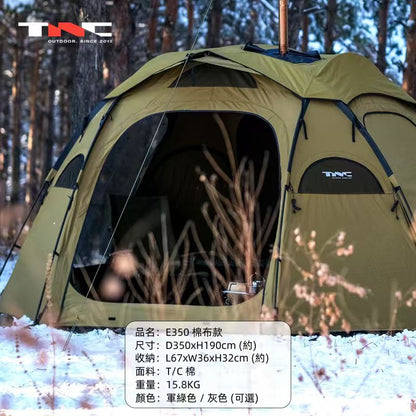 BLACK DRAGON 黑龍E350戶外露營帳篷防暴雨過夜摺疊便捷式野營TC棉