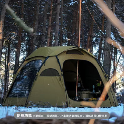 BLACK DRAGON 黑龍E350戶外露營帳篷防暴雨過夜摺疊便捷式野營TC棉